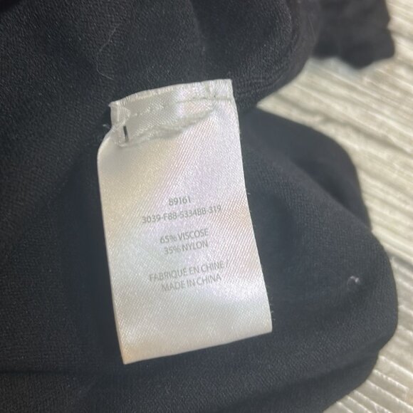 Beautiful Black Knit High Detailed Neck Preppy Sweater Top Size L - Picture 6 of 8